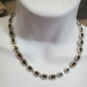 Vintage Nikken Stainless Steel Magnetic Necklace & Bracelet Set